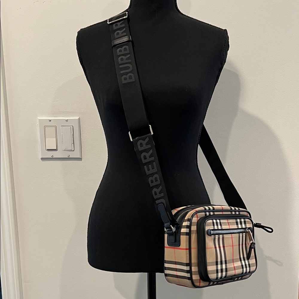 Burberry Vintage Check and Leather Crossbody Bag
